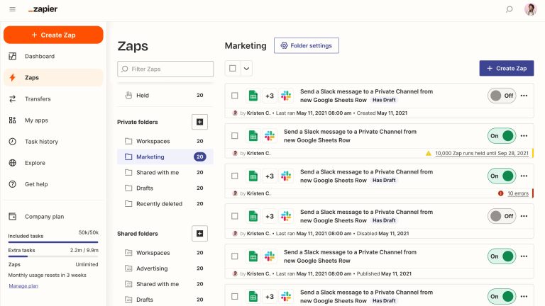 Zapier automation